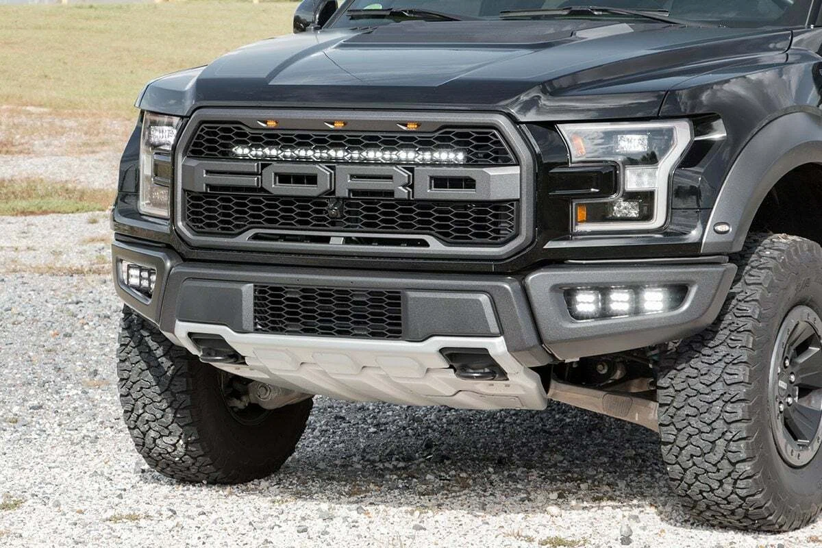 Fits Ford Raptor4WD(17-20) LED Light Kit Grille Mount 30_ Black Single Row 70702